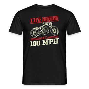 Motorcycle Rider Motorbike - Men's T-Shirt - black - Front - AI Model Male 178 light (178cm)