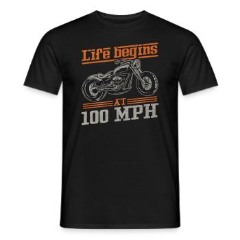 Bike Rider Motorcycle Biker - Men's T-Shirt - black - Front - AI Model Male 178 light (178cm)