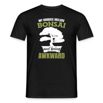 Zu meinen Hobbys gehören Bonsai - Männer T-Shirt - Schwarz - Vorne - AI Model Male 178 light (178cm)