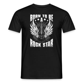 Né pour être une rock star - T-shirt homme - noir - Devant - AI Model Male 178 light (178cm)