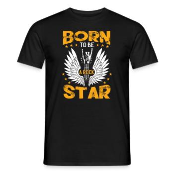 Born To Be A Rock Star Kids Guitariste Rock - T-shirt homme - noir - Devant - AI Model Male 178 light (178cm)