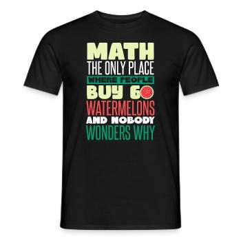 Math Pastèque drôle - T-shirt homme - noir - Devant - AI Model Male 178 light (178cm)