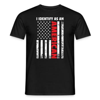 American Flag Independence Day 4th Of July - Men's T-Shirt - black - Front - AI Model Male 178 light (178cm)