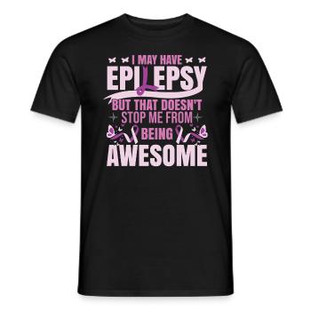 Je peux avoir l’épilepsie - T-shirt homme - noir - Devant - AI Model Male 178 light (178cm)