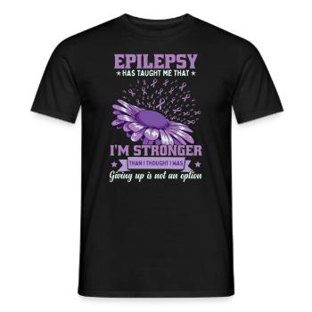 Epilepsy Fighter - Men's T-Shirt - black - Front - AI Model Male 178 light (178cm)