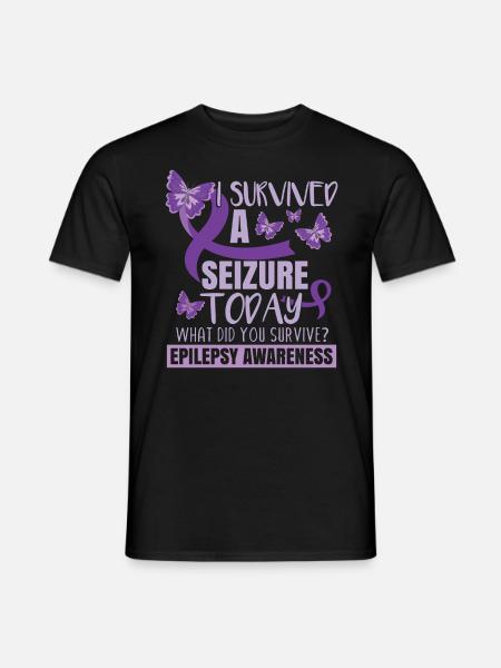 I Survive A Seizure Today - Men's T-Shirt - black