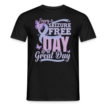 Epilepsy Awareness Quote - Men's T-Shirt - black - Front - AI Model Male 178 light (178cm)