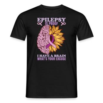 Epilepsy Is Proof - Men's T-Shirt - black - Front - AI Model Male 178 light (178cm)