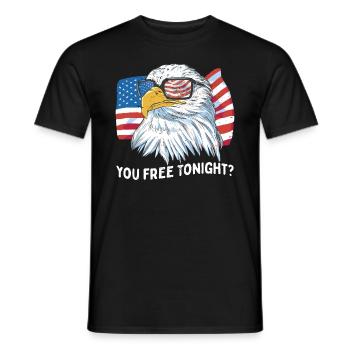 Du bist heute Abend frei Weißkopfseeadler Amerika - Männer T-Shirt - Schwarz - Vorne - AI Model Male 178 light (178cm)