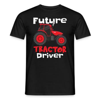 Futur conducteur de tracteur - T-shirt homme - noir - Devant - AI Model Male 178 light (178cm)