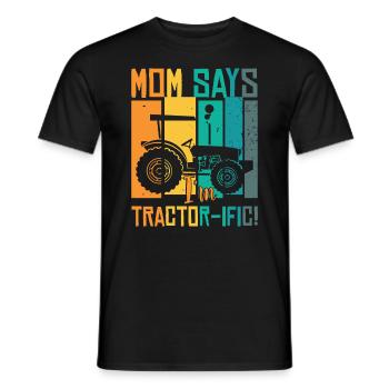 Boys Tractor - Men's T-Shirt - black - Front - AI Model Male 178 light (178cm)