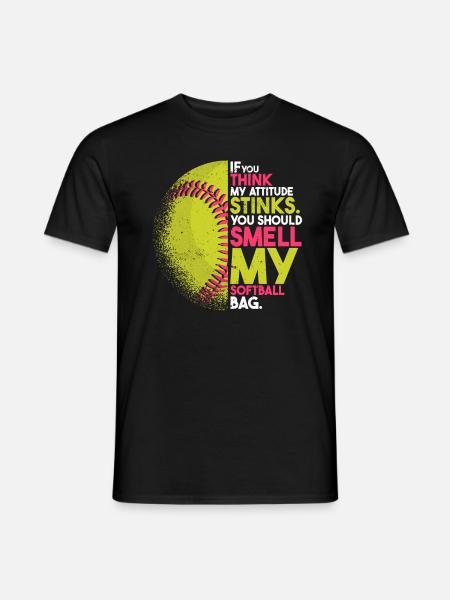 Funny Softball Lover - Men's T-Shirt - black