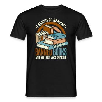 J’ai survécu à la lecture de livres interdits - T-shirt homme - noir - Devant - AI Model Male 178 light (178cm)