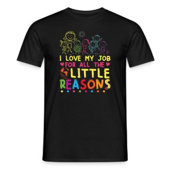 Enseignement mignon - T-shirt homme - noir - Devant - AI Model Male 178 light (178cm)