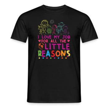 Mignon école d’enseignement Garderie en classe - T-shirt homme - noir - Devant - AI Model Male 178 light (178cm)