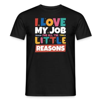 Professeur d’école mignon - T-shirt homme - noir - Devant - AI Model Male 178 light (178cm)