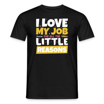 J’aime mon professeur de métier - T-shirt homme - noir - Devant - AI Model Male 178 light (178cm)