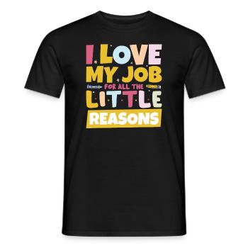 École maternelle et pédagogique Préscolaire - T-shirt homme - noir - Devant - AI Model Male 178 light (178cm)
