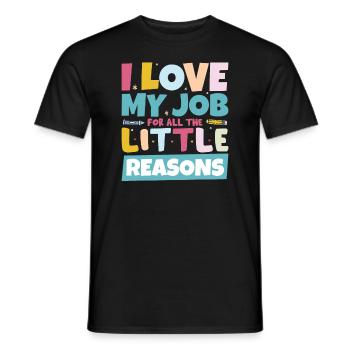 École d’enseignants pré-maternelle - T-shirt homme - noir - Devant - AI Model Male 178 light (178cm)