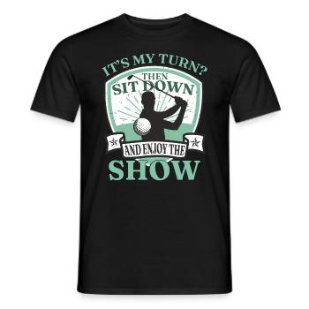 Funny Golf Humor Golf Player - Men's T-Shirt - black - Front - AI Model Male 178 light (178cm)