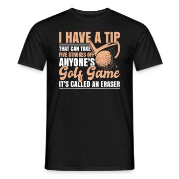 Funny Golf Quote Golfer Golfing Golf Player - Men's T-Shirt - black - Front - AI Model Male 178 light (178cm)