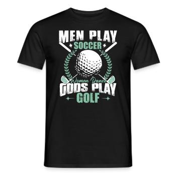 Gods Play Golf - Men's T-Shirt - black - Front - AI Model Male 178 light (178cm)