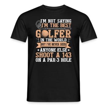 Drôle de joueur de golf - T-shirt homme - noir - Devant - AI Model Male 178 light (178cm)