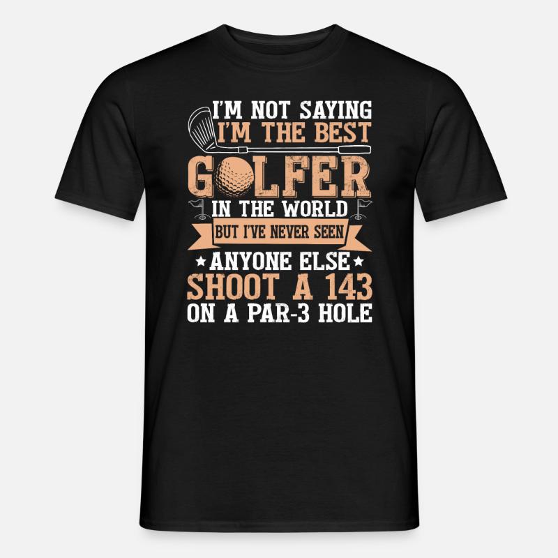 Funny Golf Player Golfing - Men’s T-shirt - black