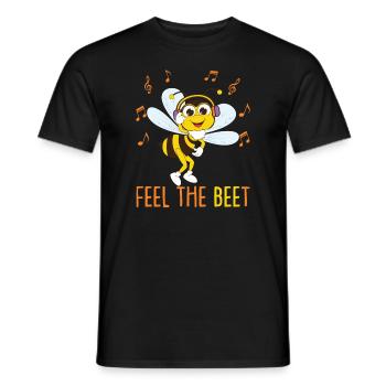 Music Bee Kids Costume Honeybee Bumblebee - Men's T-Shirt - black - Front - AI Model Male 178 light (178cm)