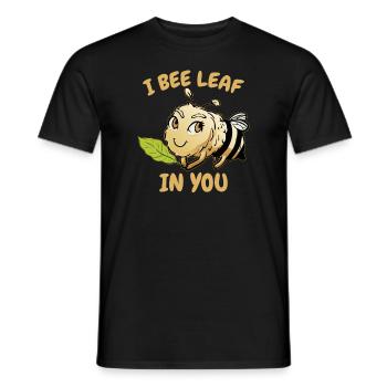 Bee Pun Lover Honeybee - Men's T-Shirt - black - Front - AI Model Male 178 light (178cm)