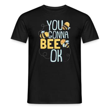 You Gonna Bee Ok | Honeybee Cute Bumblebee - Men's T-Shirt - black - Front - AI Model Male 178 light (178cm)