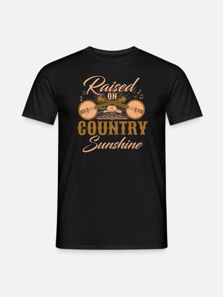 Raised On Country Sunshine - Men's T-Shirt - black