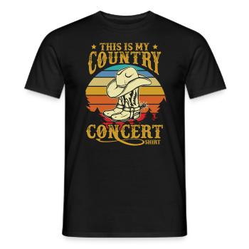 This Is My Country Concert Shirt - Men's T-Shirt - black - Front - AI Model Male 178 light (178cm)