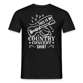 Ceci est ma chemise de concert country - T-shirt homme - noir - Devant - AI Model Male 178 light (178cm)