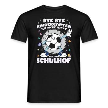 Ich Kicke Jetzt Auf Dem Schulhof Einschulung 2023 - Männer T-Shirt - Schwarz - Vorne - AI Model Male 178 light (178cm)
