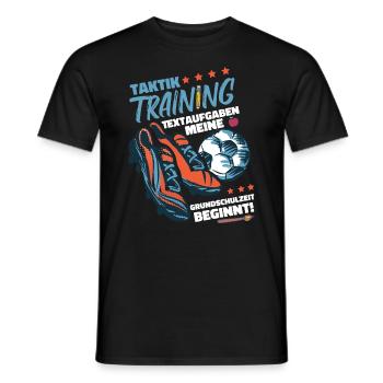 Schoolchild Primary School Football Enrollment - Men's T-Shirt - black - Front - AI Model Male 178 light (178cm)
