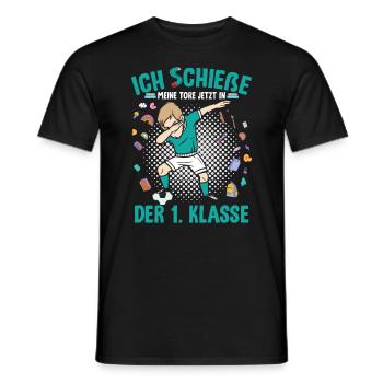 Schulkind Schultüte Einschulung 1. Klasse - Männer T-Shirt - Schwarz - Vorne - AI Model Male 178 light (178cm)