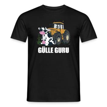 Gülle Guru - Männer T-Shirt - Schwarz - Vorne - AI Model Male 178 light (178cm)