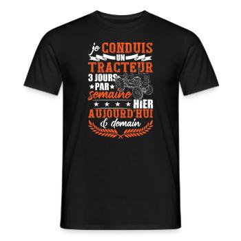 Conducteur De Tracteur Paysan - T-shirt homme - noir - Devant - AI Model Male 178 light (178cm)