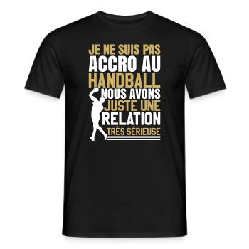 Coach Handball Drôle Entraîneur Hand - T-shirt homme - noir - Devant - AI Model Male 178 light (178cm)