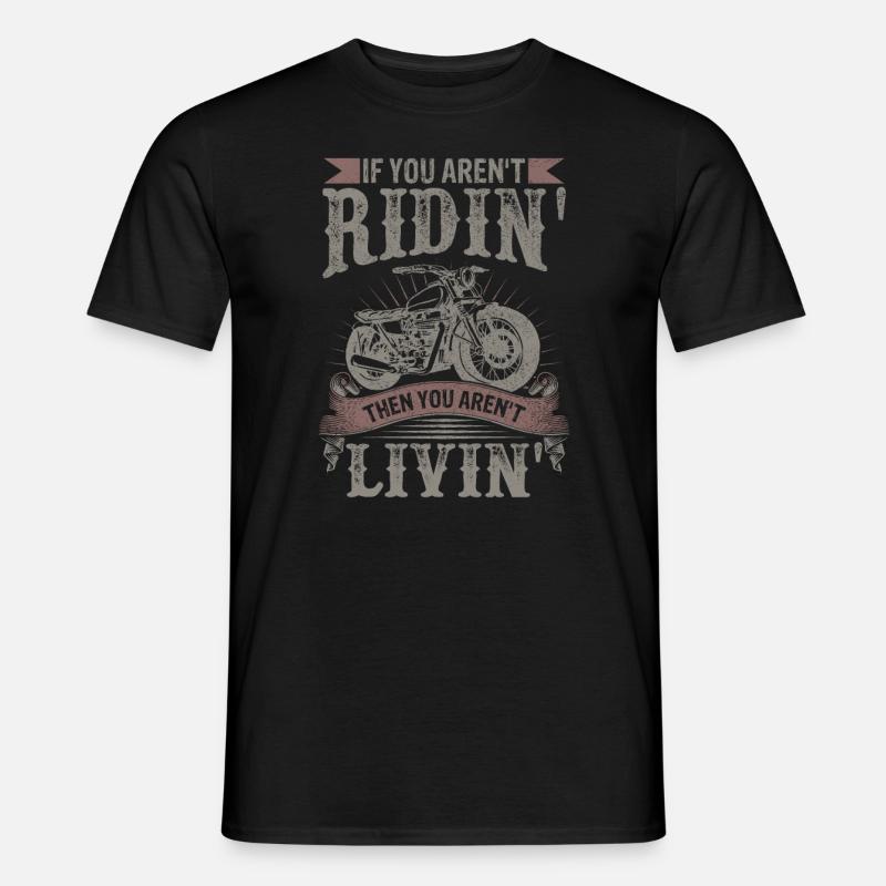 Biker Design Motorrad - Männer T-Shirt - Schwarz