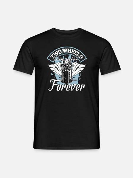 Two Wheels Forever - Men's T-Shirt - black