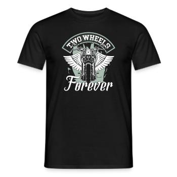Zwei Räder für immer Motorradliebhaber - Männer T-Shirt - Schwarz - Vorne - AI Model Male 178 light (178cm)