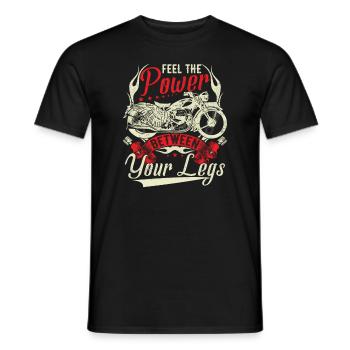 Sentez la puissance entre vos jambes - T-shirt homme - noir - Devant - AI Model Male 178 light (178cm)