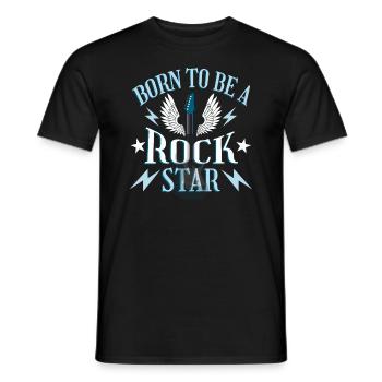 Né pour être un guitariste rock star - T-shirt homme - noir - Devant - AI Model Male 178 light (178cm)