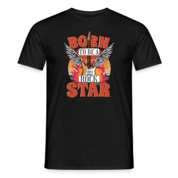 Born To Be A Rock Star Rock Music - T-shirt homme - noir - Devant - AI Model Male 178 light (178cm)