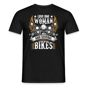 Biker Motorcyclist Motorcycle Bike Rider - Men's T-Shirt - black - Front - AI Model Male 178 light (178cm)