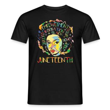 Juneteenth Women African American Roots - Men's T-Shirt - black - Front - AI Model Male 178 light (178cm)