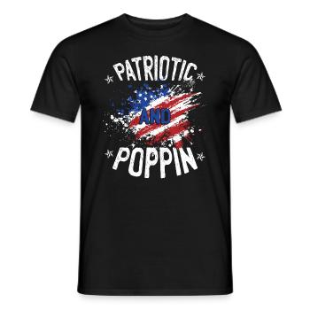 Funny American Flag Quote - Men's T-Shirt - black - Front - AI Model Male 178 light (178cm)