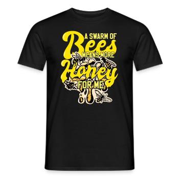 Un essaim d’abeilles Abeilles mellifères Apiculture - T-shirt homme - noir - Devant - AI Model Male 178 light (178cm)